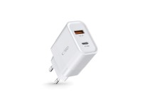 Cargador Tech-Protect C30W USB-C PD 30W / USB-A QC 3.0 - blanco