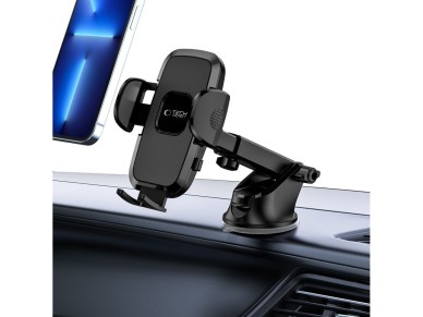 Suporte para celular Tech-Protect V3 para carro, para para-brisa/painel de instrumentos - Preto