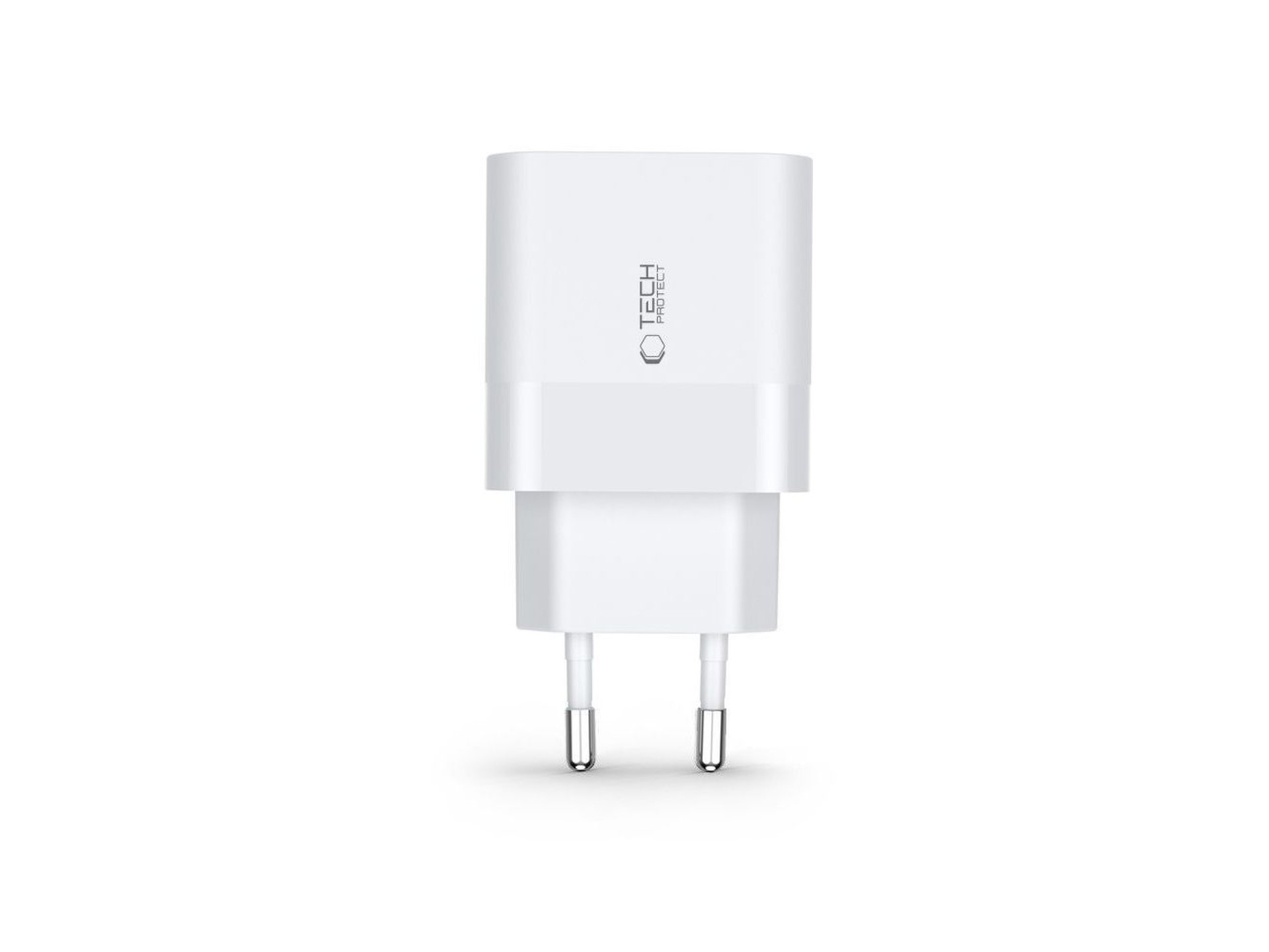 Cargador Tech-Protect C30W USB-C PD 30W / USB-A QC 3.0 - blanco