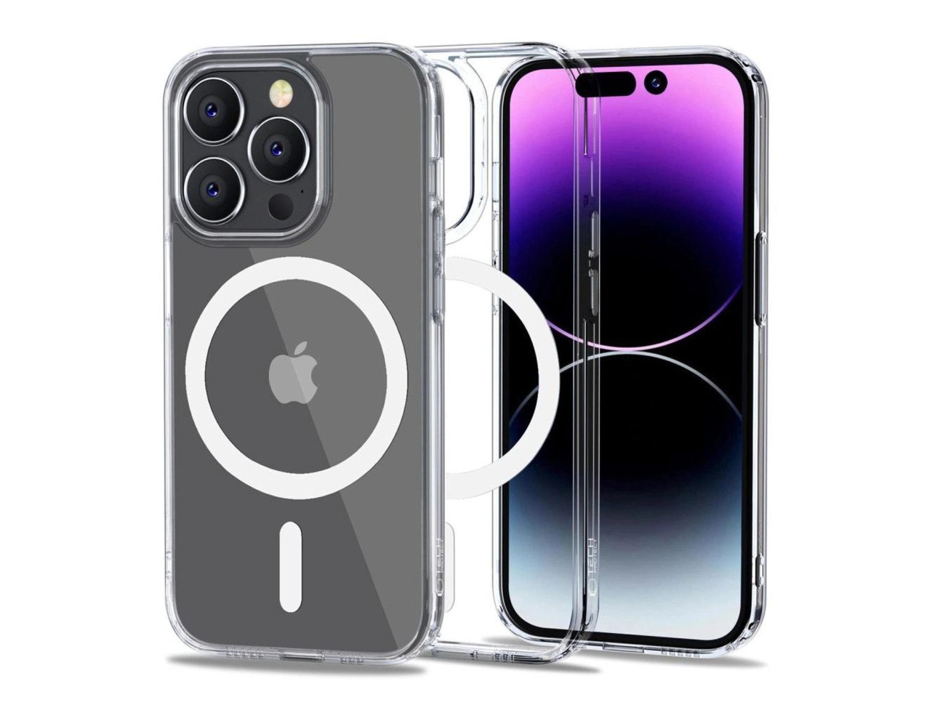 Capa Tech-Protect FlexAir Hybrid MagSafe para iPhone 14 Pro - Transparente