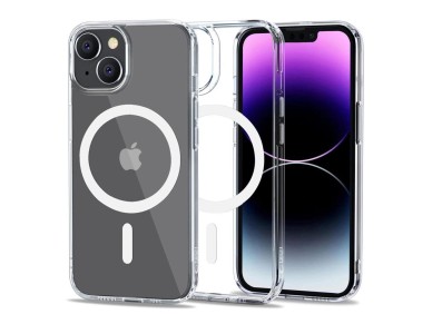 Capa Tech-Protect FlexAir Hybrid MagSafe para iPhone 14 - Transparente