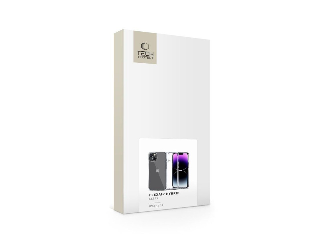 Capa Tech-Protect FlexAir Hybrid para iPhone 14 - Transparente