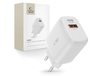 Carregador Tech-Protect C20W USB-C PD 20W / USB-A QC 3.0 - branco Carregador Tech-Protect C20W USB-C PD 20W / USB-A QC 3.0 - branco