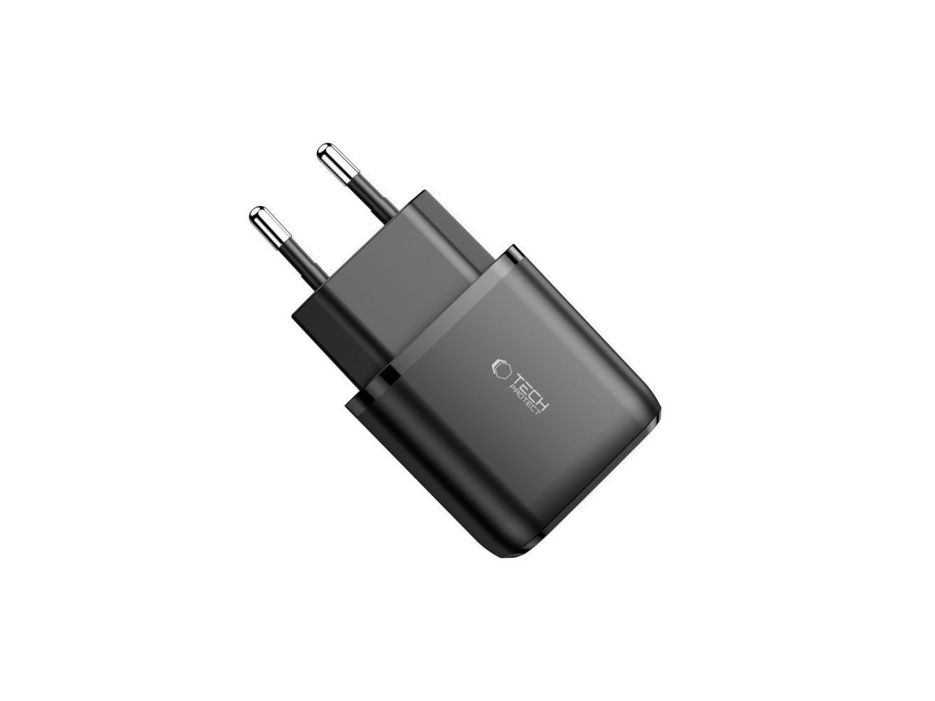 Carregador Tech-Protect C20W USB-C PD 20W / USB-A QC 3.0 - Preto