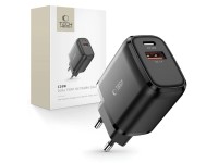 Carregador Tech-Protect C20W USB-C PD 20W / USB-A QC 3.0 - Preto Carregador Tech-Protect C20W USB-C PD 20W / USB-A QC 3.0 - Preto