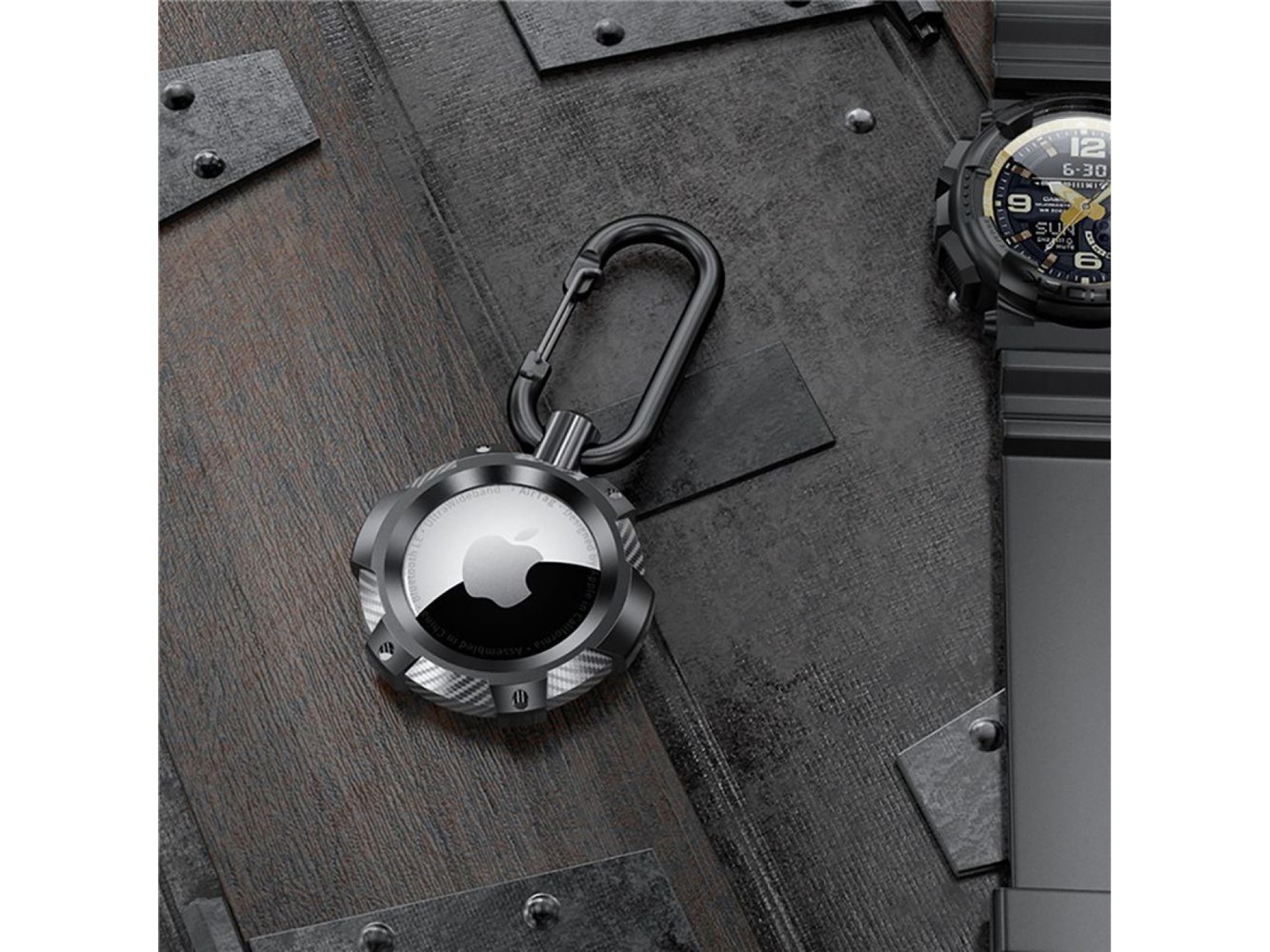 Capa Tech-Protect TPUCarbon para Apple AirTag - Preta