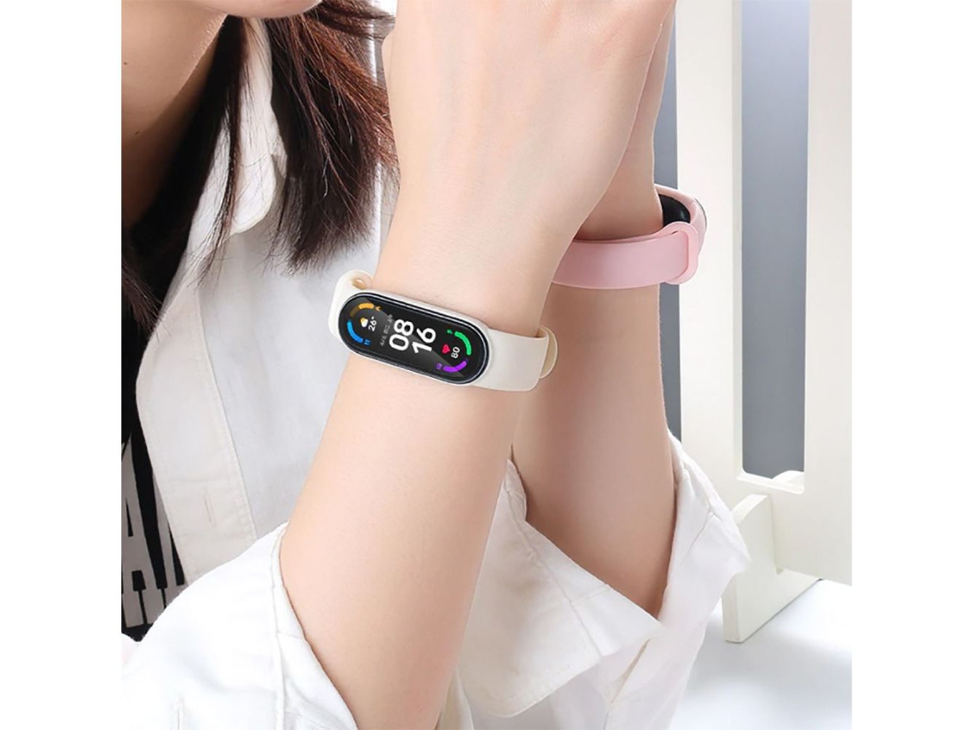Pulseira Tech-Protect IconBand para Xiaomi Mi Smart Band 5 / 6 / 7 / NFC - Rosa