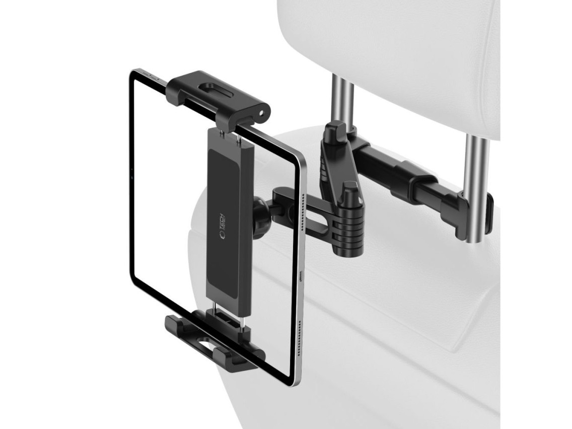 Soporte telescópico para teléfono móvil Tech-Protect V1 para reposacabezas de coche - Negro