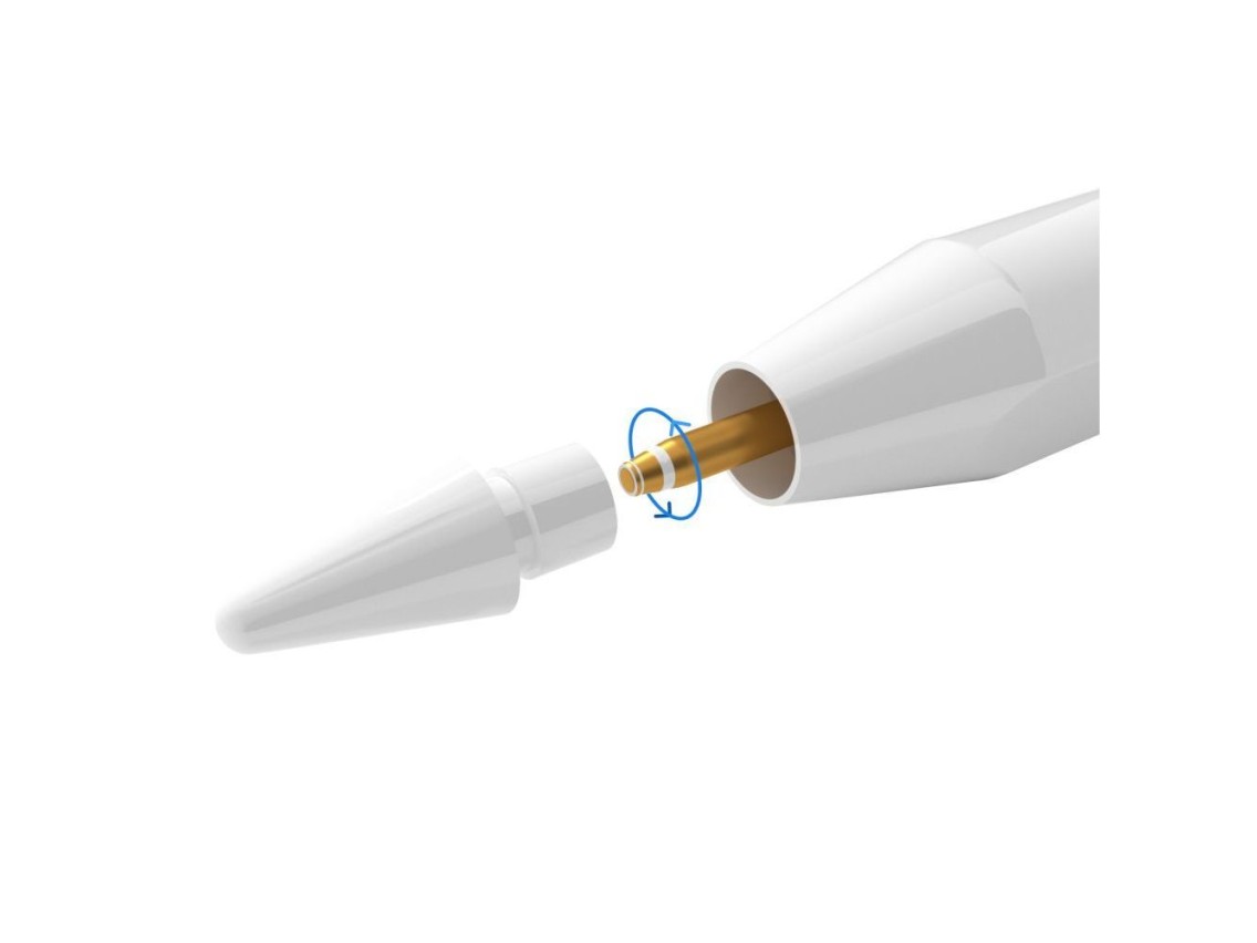 Caneta Stylus Magnética Digital Tech-Protect 2 para iPad e Tablet - Branca