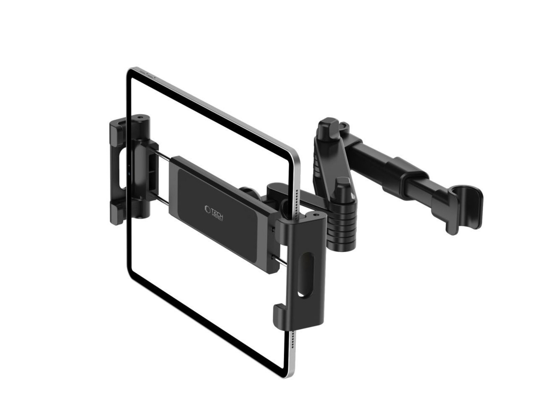Soporte telescópico para teléfono móvil Tech-Protect V1 para reposacabezas de coche - Negro