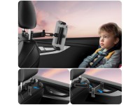 Soporte telescópico para teléfono móvil Tech-Protect V1 para reposacabezas de coche - Negro Soporte telescópico para teléfono móvil Tech-Protect V1 para reposacabezas de coche - Negro