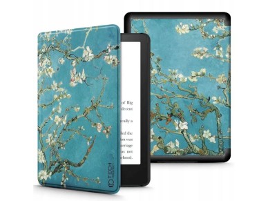 Capa protetora Tech-Protect SmartCase para Kindle Paperwhite V/5/Edi��o Signature - Azul com flores 