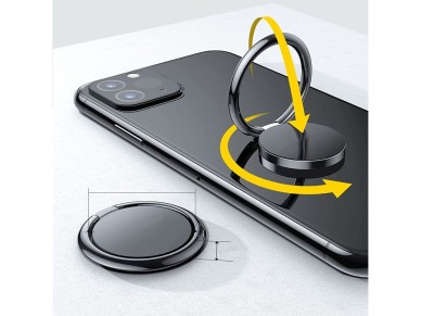 Suporte de anel magn�tico para celular Tech-Protect com fun��o de suporte - Preto