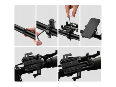 Soporte universal para tel�fono de bicicleta Tech-Protect V1 - Negro