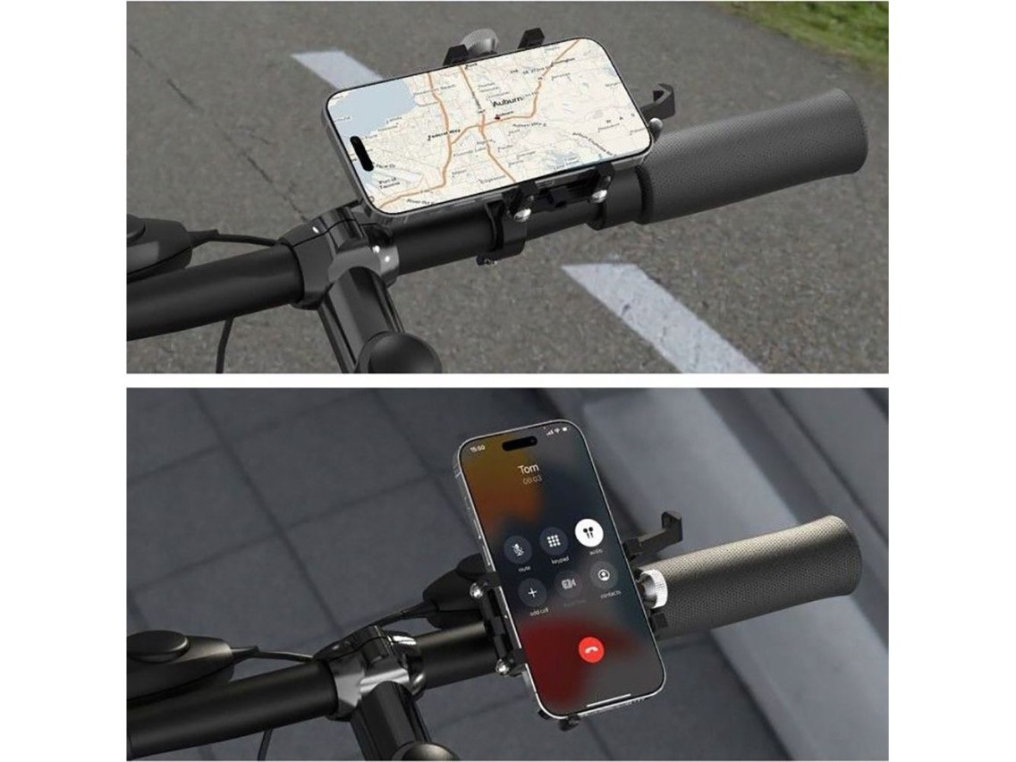 Soporte universal para teléfono de bicicleta Tech-Protect V1 - Negro