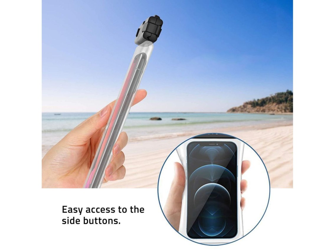 Capa à prova d'água Tech-Protect UWC7 universal para smartphones de até 6,9" - preta