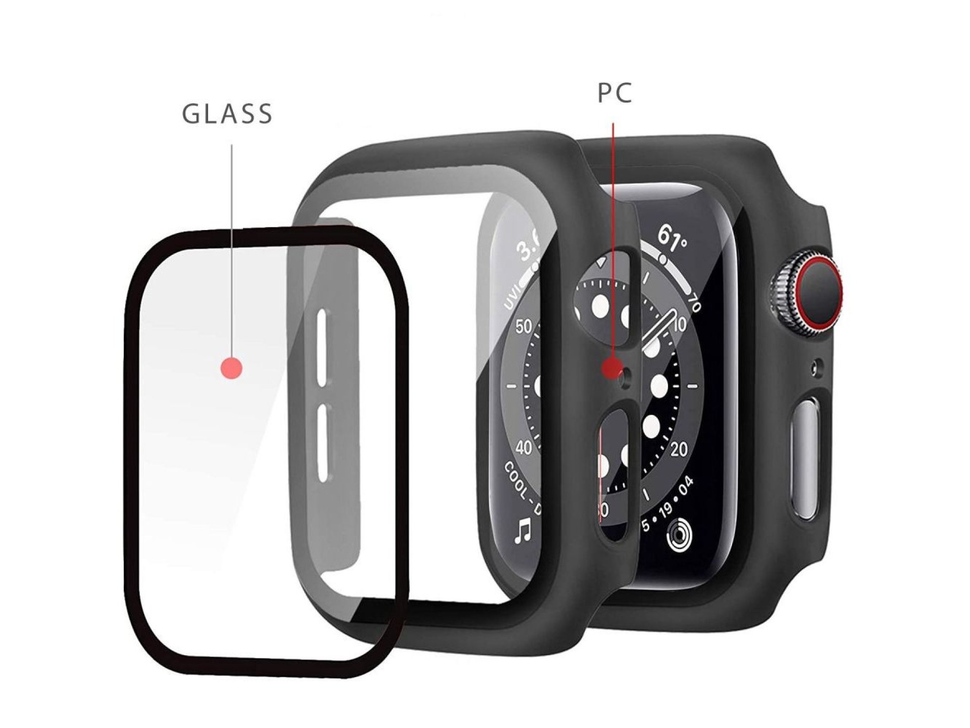 Funda Tech-Protect Defense360 para Apple Watch 4 / 5 / 6 / SE (40 mm) - Negra