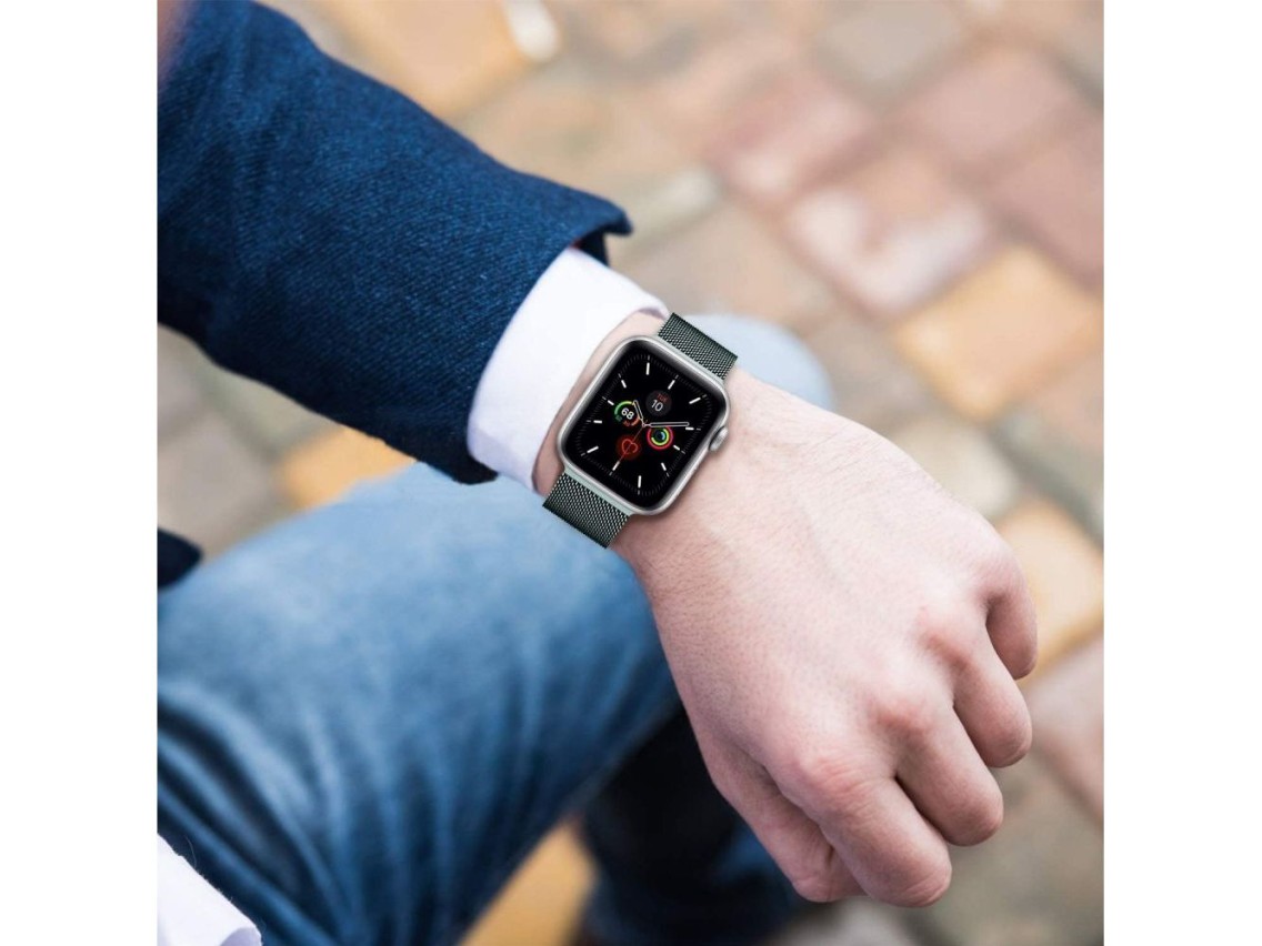 Tech-Protect MilaneseBand para Apple Watch 4 / 5 / 6 / 7 / 8 / 9 / SE (38/40/41 mm) - Prateado