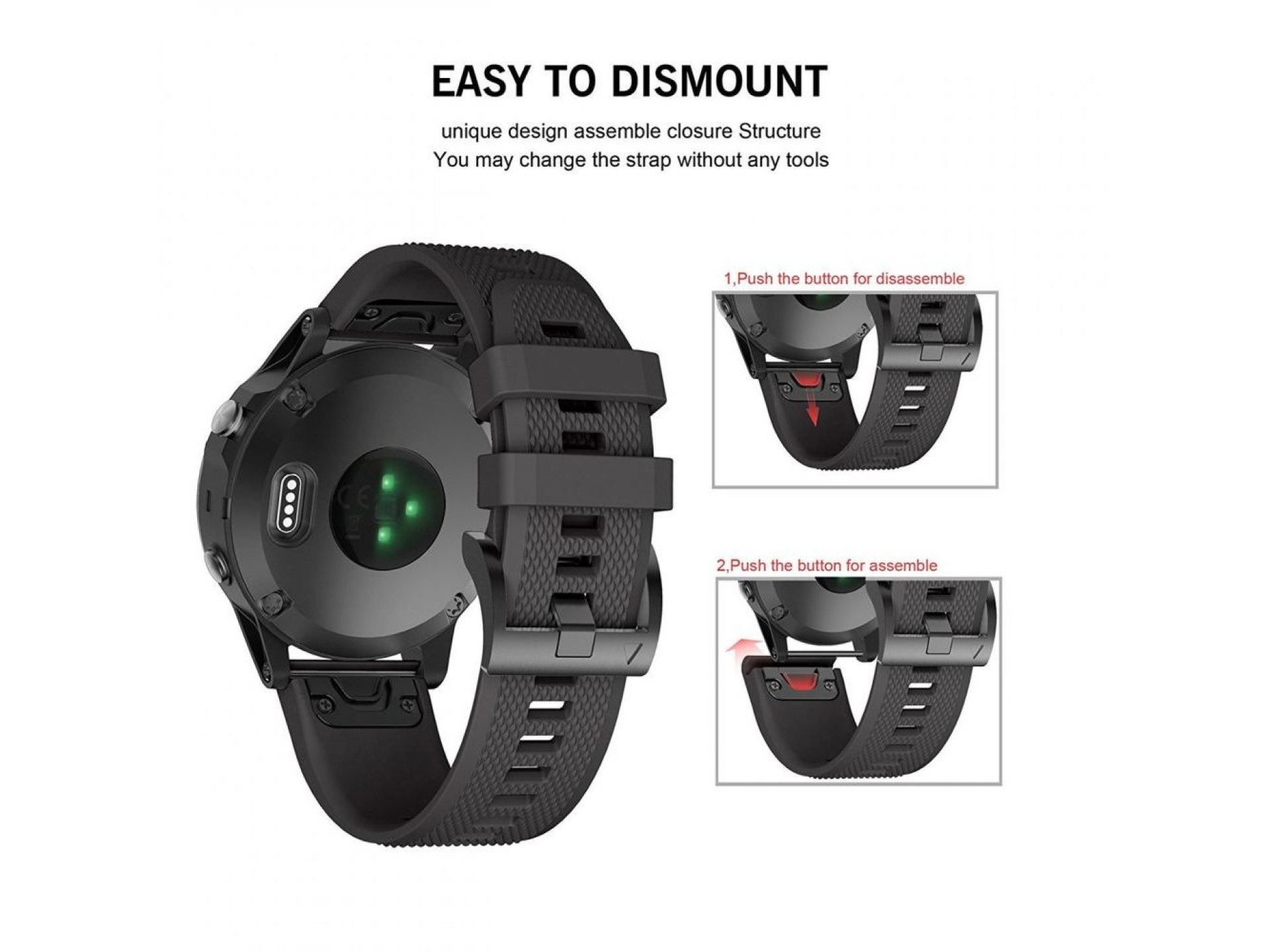 Capa Tech-Protect Smooth para Garmin Fenix ??5 / 6 / 6 Pro / 7 - preta