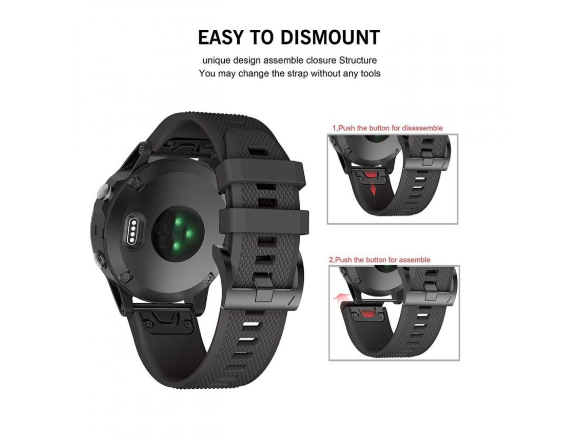 Capa Tech-Protect Smooth para Garmin Fenix ??5 / 6 / 6 Pro / 7 - preta