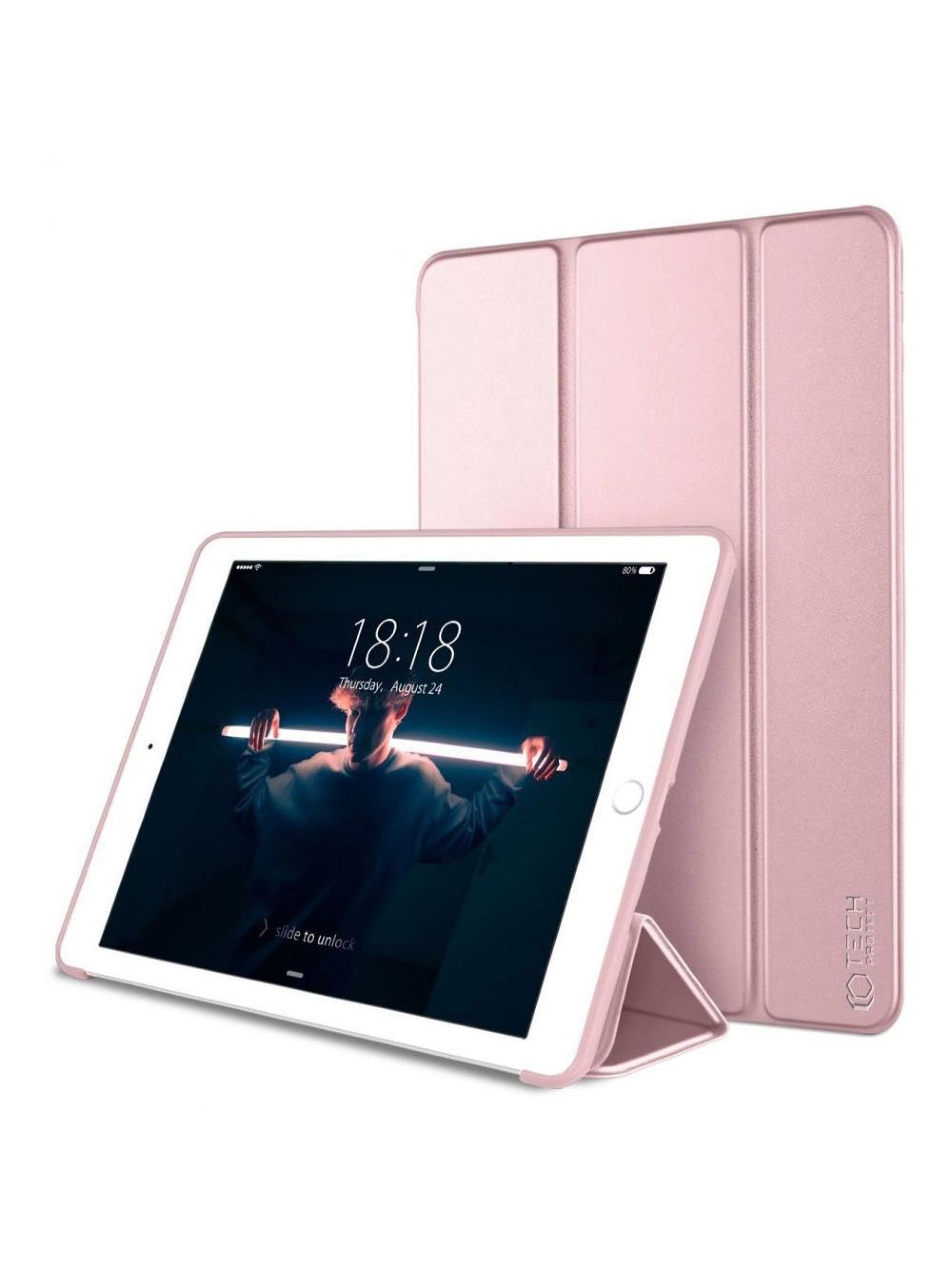 Capa Tech-Protect SmartCase para iPad 9.7'' 5/6/2017-2018 - rosa