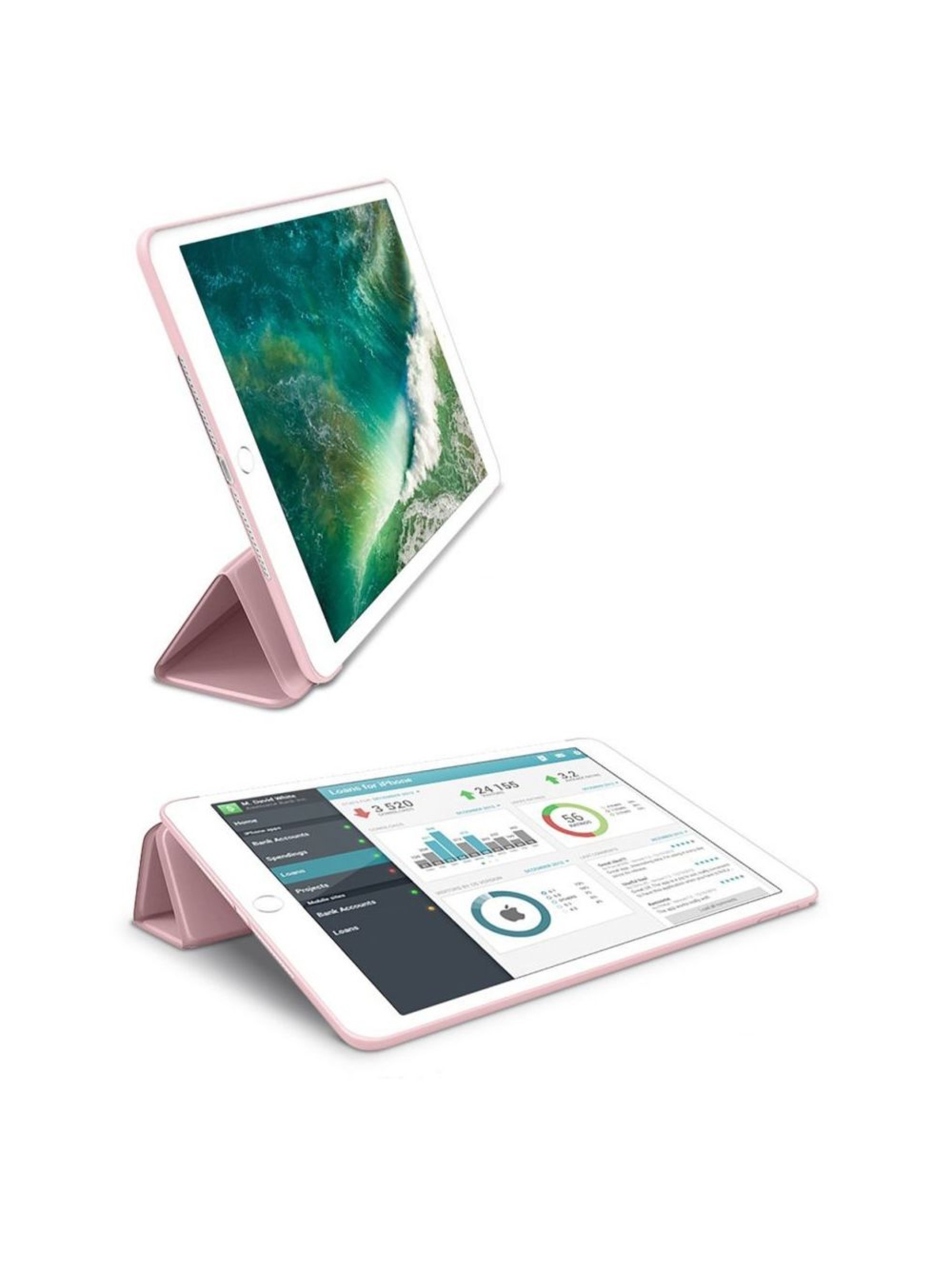 Capa Tech-Protect SmartCase para iPad 9.7'' 5/6/2017-2018 - rosa