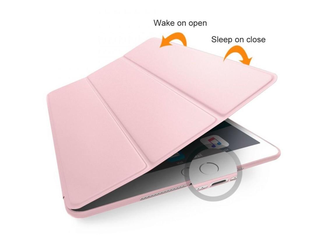Capa Tech-Protect SmartCase para iPad 9.7'' 5/6/2017-2018 - rosa