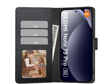 Tech-Protect Wallet Case for Xiaomi Redmi Note 15 Pro 5G - Black Tech-Protect Wallet Case for Xiaomi Redmi Note 15 Pro 5G - Black