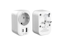 Adaptador Tech-Protect TA100 para Reino Unido - Blanco Adaptador Tech-Protect TA100 para Reino Unido - Blanco