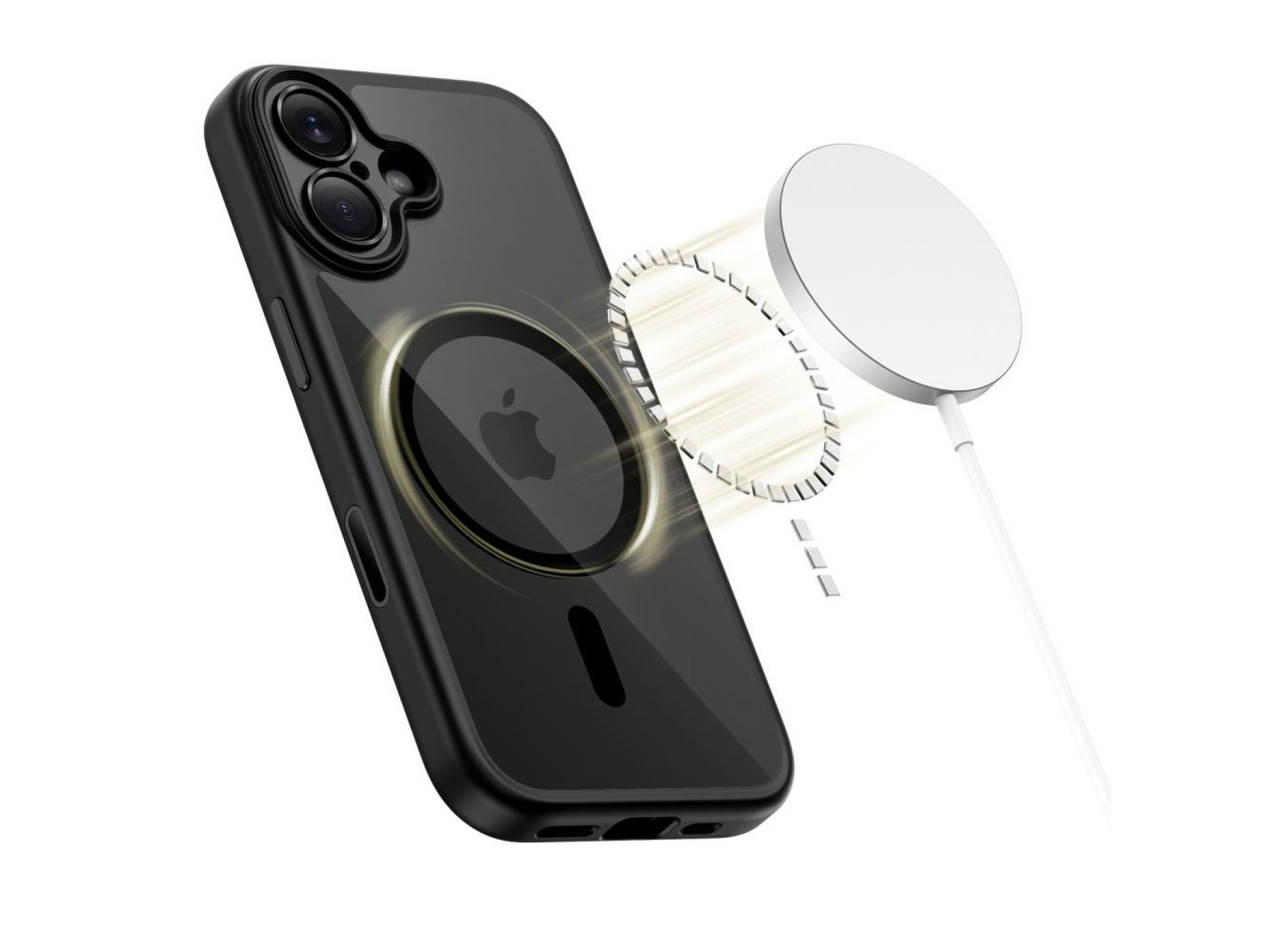 Tech-Protect Magpeak Magsafe CC Case for iPhone 17 - Clear Black
