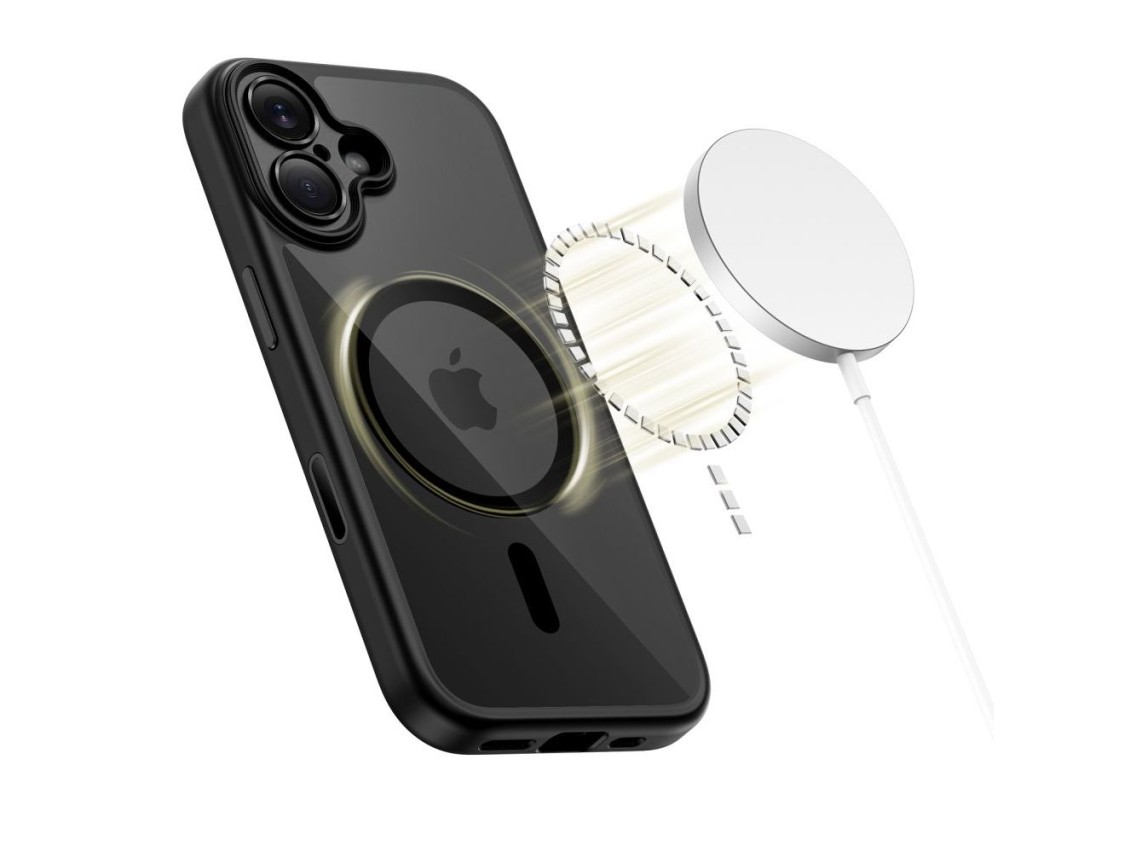 Tech-Protect Magpeak Magsafe CC Case for iPhone 17 - Clear Black
