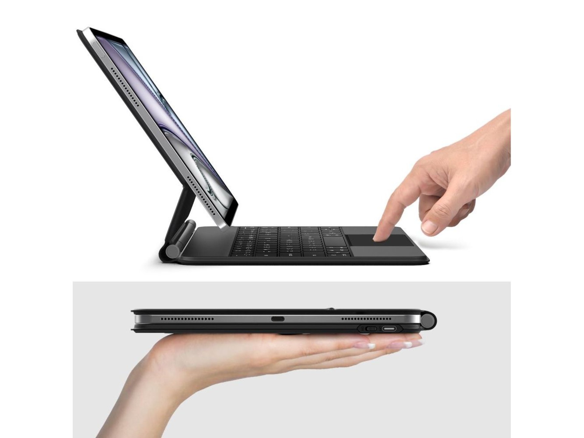 Capa magnética Tech-Protect Smartcase com teclado para iPad Pro 12,9” 2020/2021/2022 / iPad Air 13”