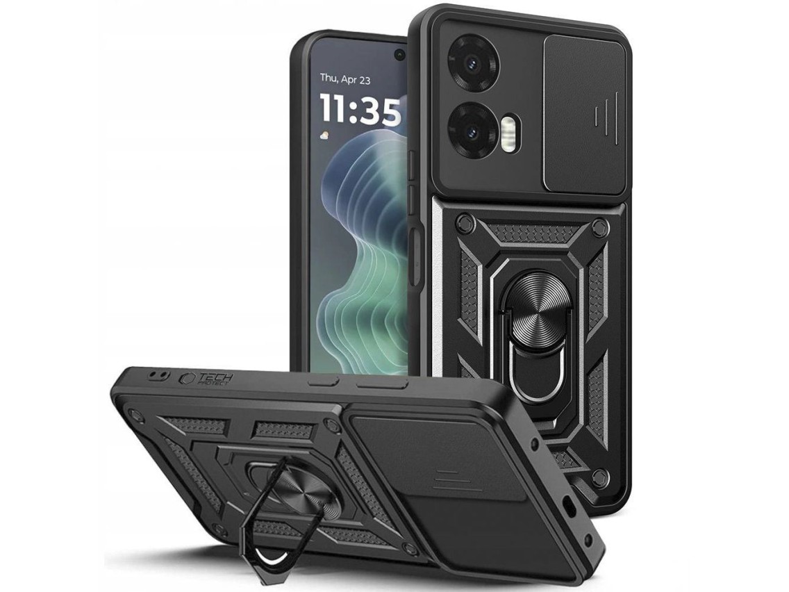 Tech-Protect CamShield Pro Case for Motorola Moto G35 5G - Black