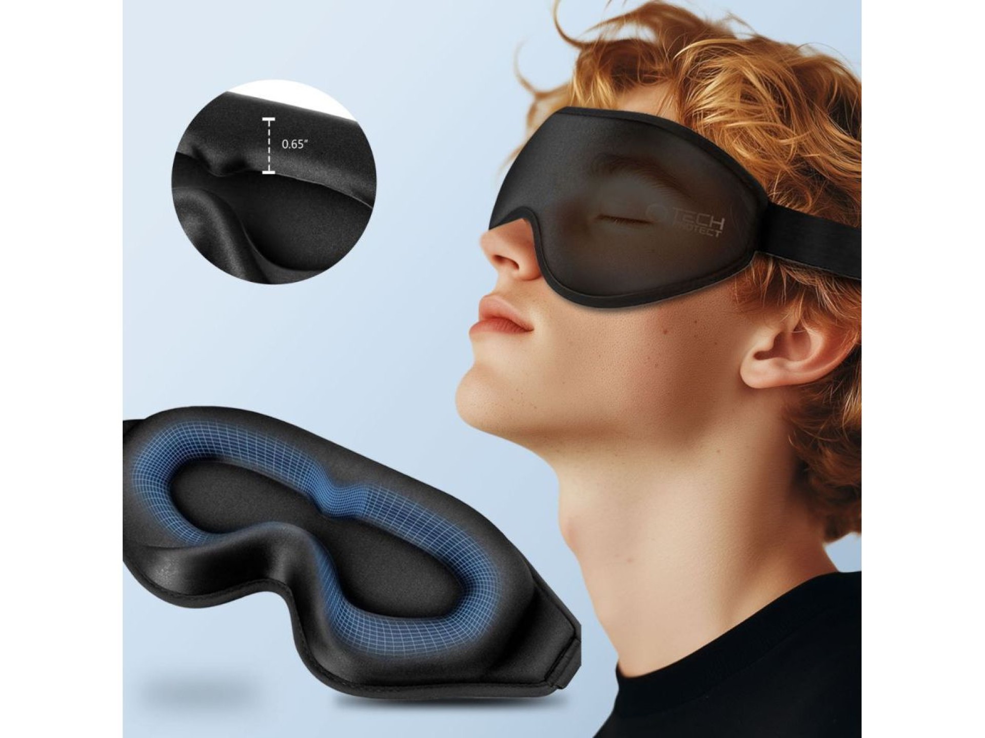 Máscara de dormir Tech-Protect Eyeshade - Preta