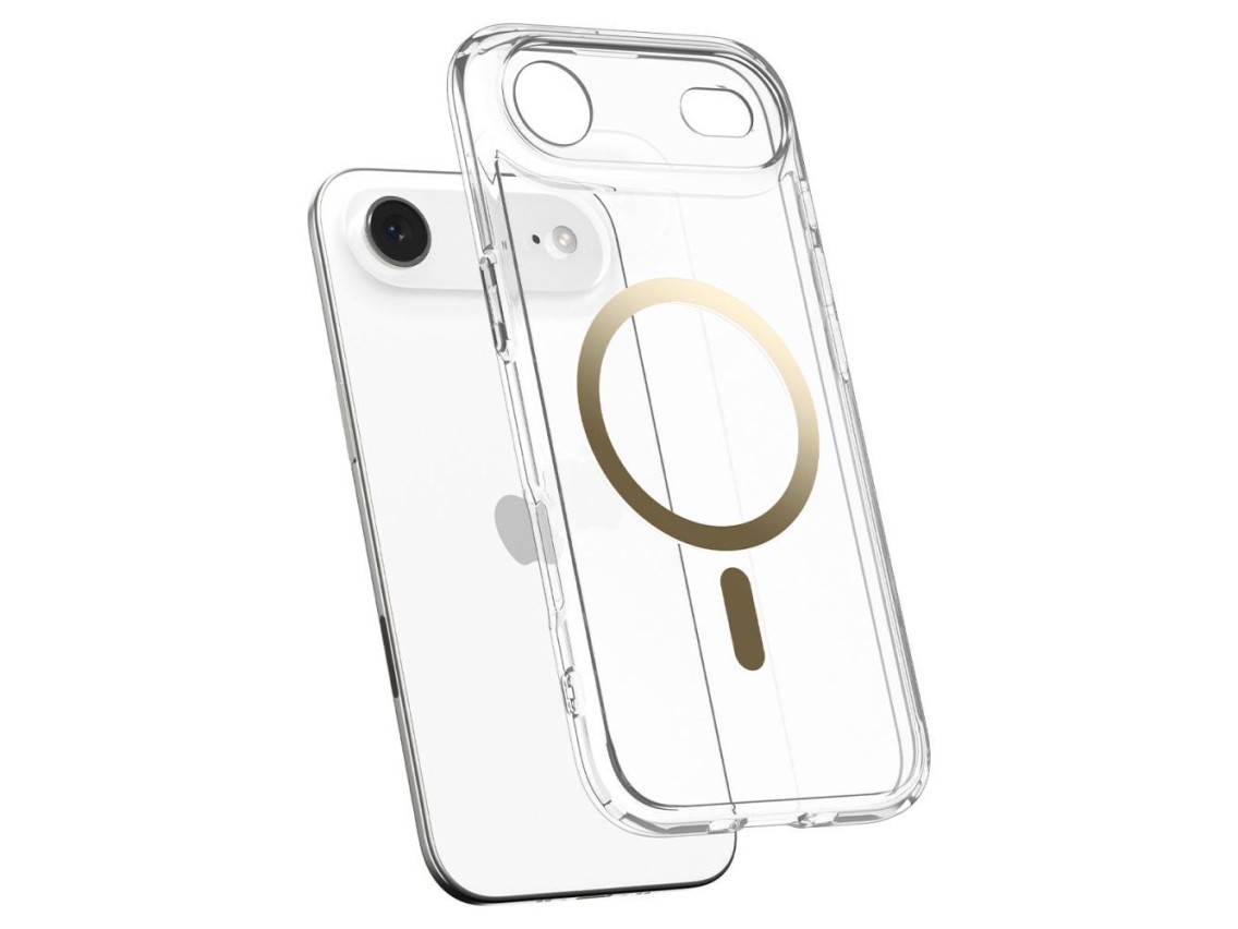 Funda Spigen Ultra Hybrid MagSafe para iPhone 17 Air - Oro transparente