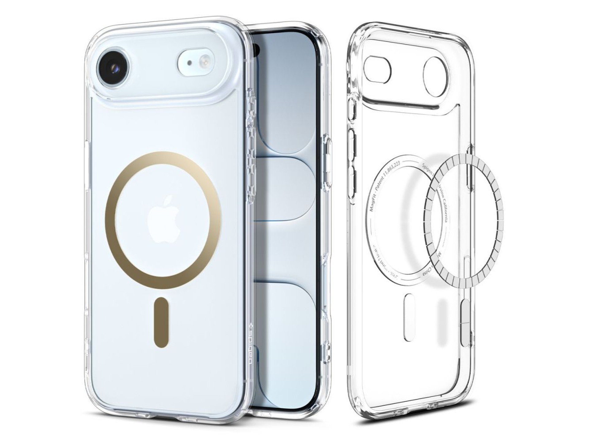 Funda Spigen Ultra Hybrid MagSafe para iPhone 17 Air - Oro transparente