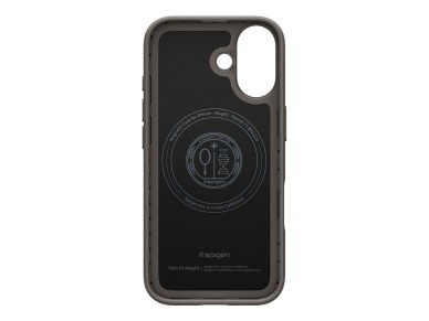 Funda Spigen Thin Fit MagSafe para iPhone 17 - Gris