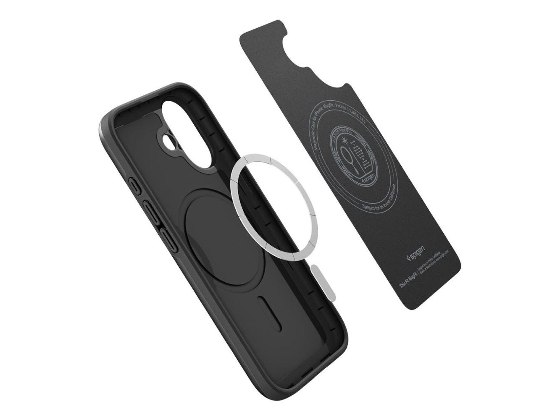Capa Spigen Thin Fit MagSafe para iPhone 17 - Preta