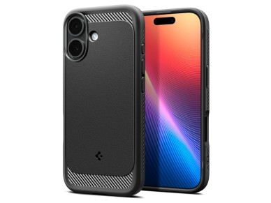 Funda Spigen Rugged Armor Mag MagSafe para iPhone 17 - Negro mate
