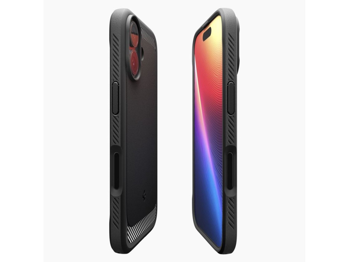 Funda Spigen Rugged Armor Mag MagSafe para iPhone 17 - Negro mate