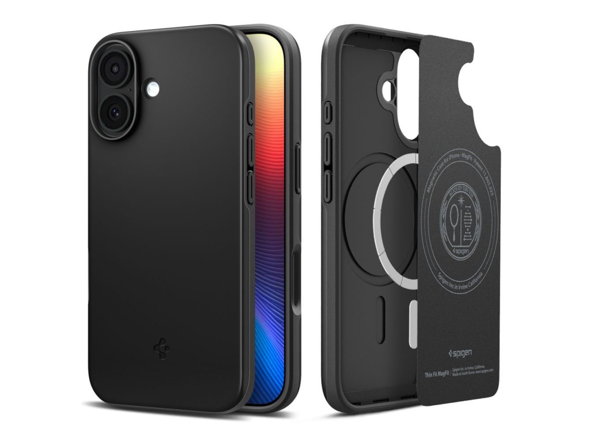 Capa Spigen Thin Fit MagSafe para iPhone 17 - Preta