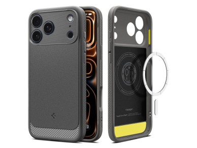Funda Spigen Rugged Armor Mag MagSafe para iPhone 17 Pro - Gris