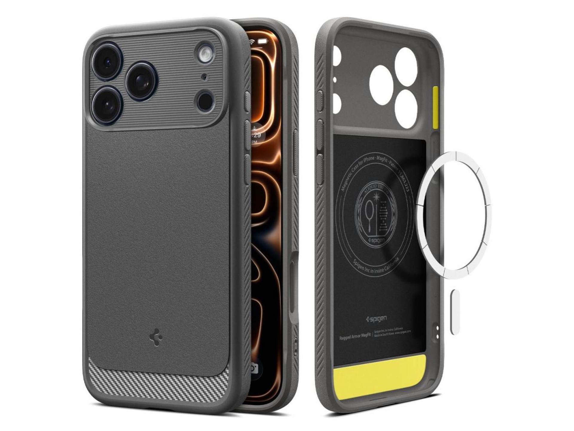 Funda Spigen Rugged Armor Mag MagSafe para iPhone 17 Pro - Gris