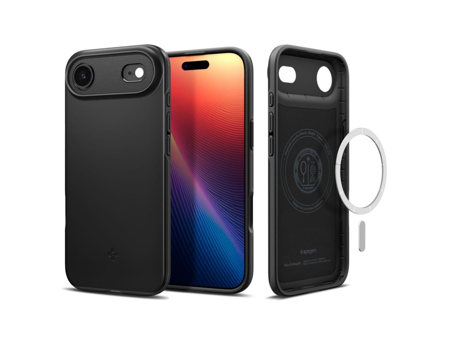 Capa Spigen Thin Fit MagSafe para iPhone 17 Air - Preta