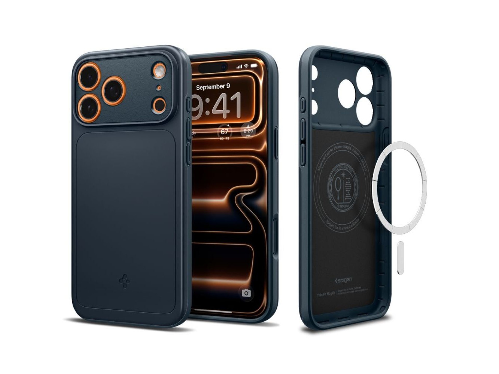 Spigen Thin Fit MagSafe Case for iPhone 17 Pro Max - Navy Blue