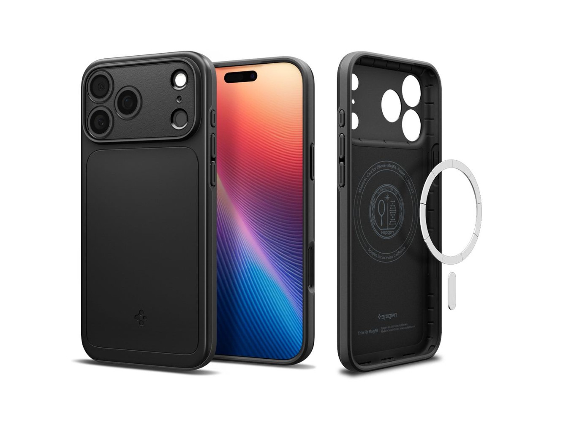 Capa Spigen Thin Fit MagSafe para iPhone 17 Pro Max - Preta