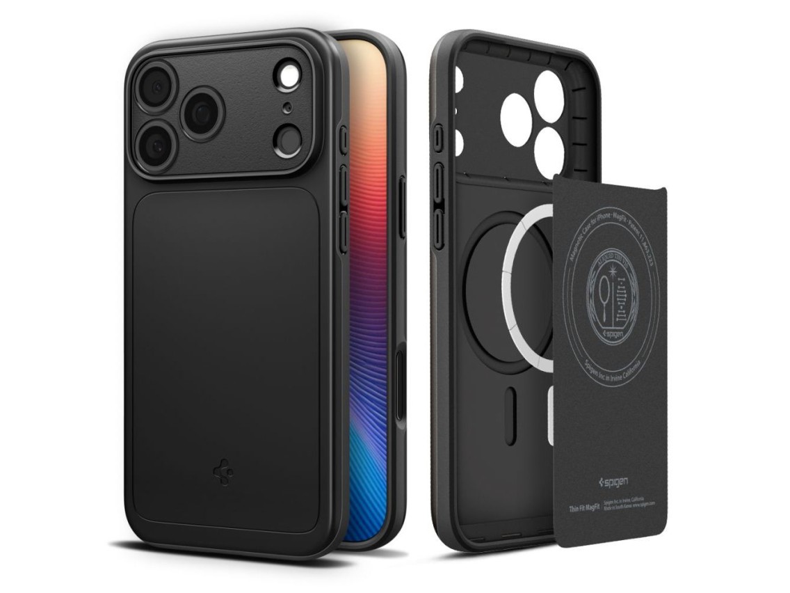Capa Spigen Thin Fit MagSafe para iPhone 17 Pro Max - Preta