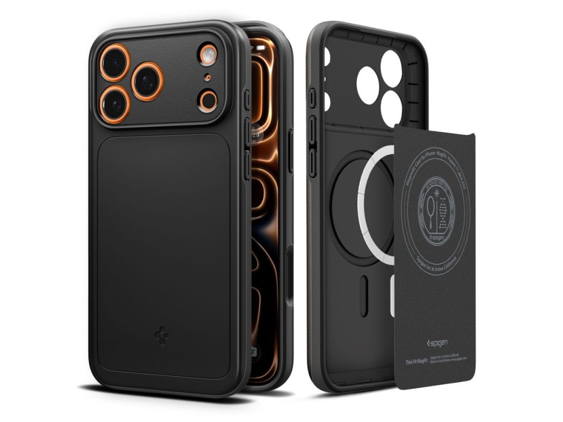 Capa Spigen Thin Fit MagSafe para iPhone 17 Pro Max - Preta