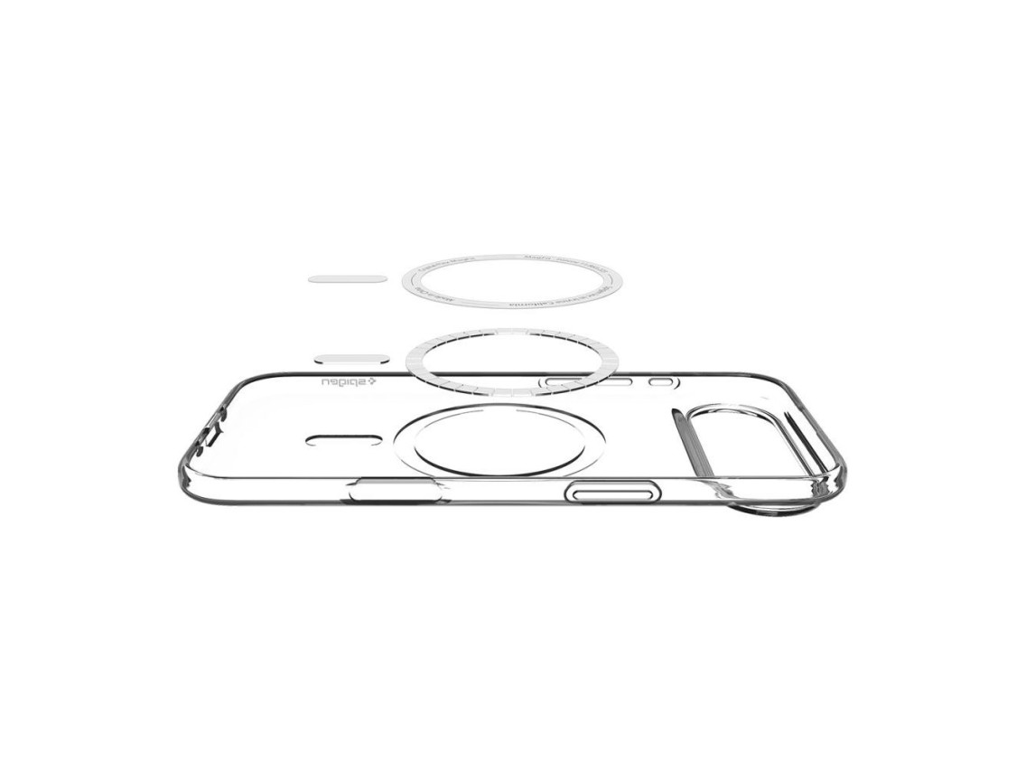 Funda Spigen Liquid Crystal MagSafe para iPhone 17 Air - Transparente y blanca