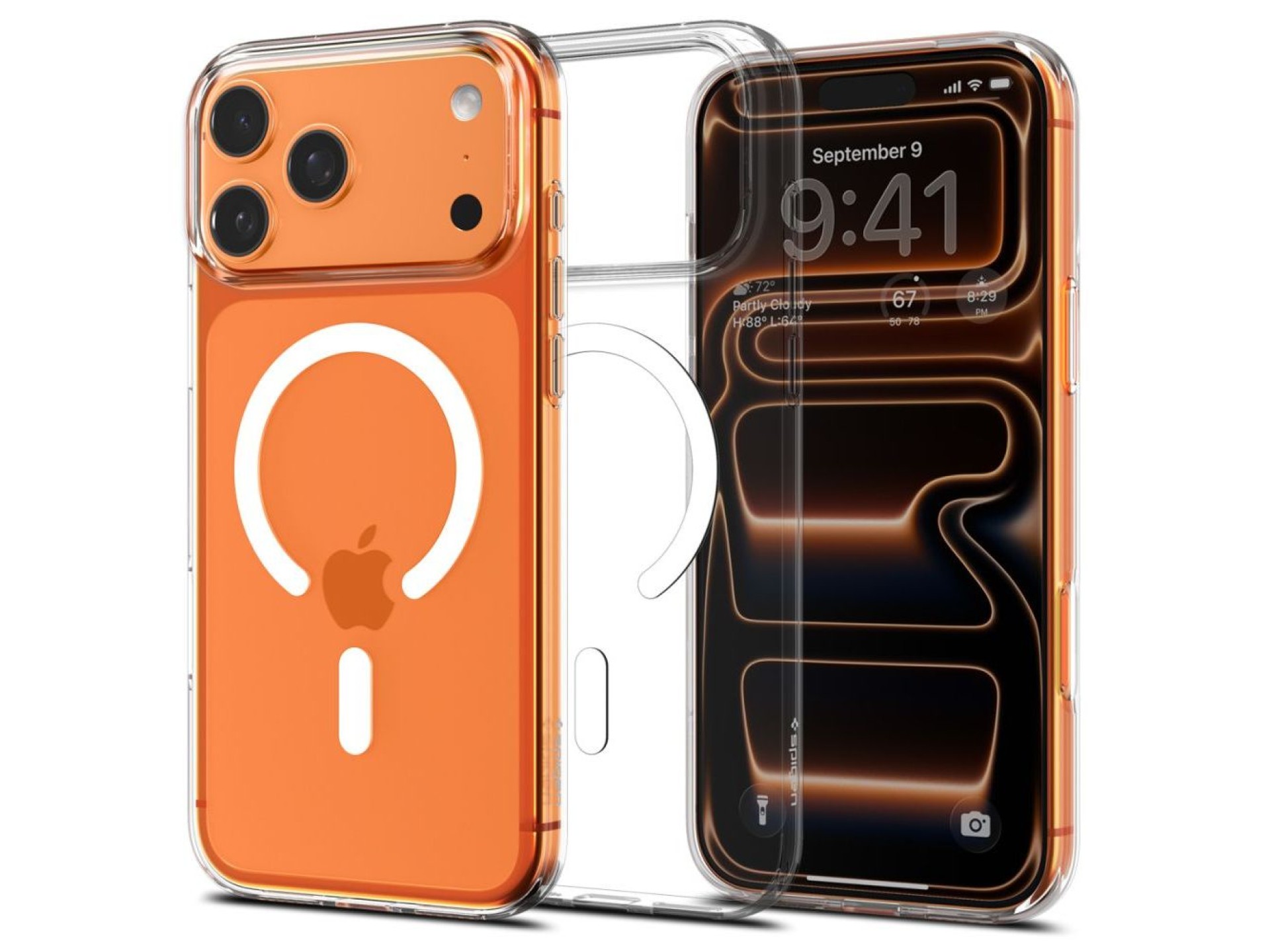 Capa Spigen Liquid Crystal MagSafe para iPhone 17 Pro - Transparente e Branca